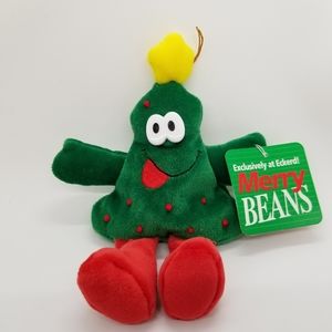 Vintage DanDee Int Christmas Douglas Ornament Plush Merry Beans Eckerd's 6" Tree
